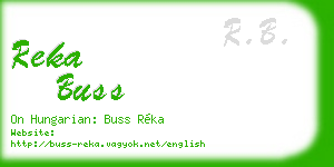 reka buss business card