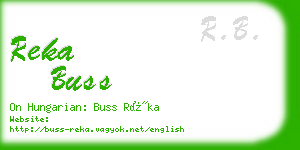 reka buss business card